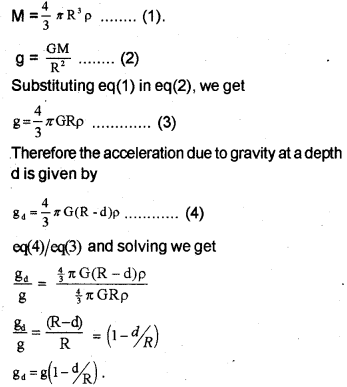 Plus One Physics Chapter Wise Previous Questions Chapter 8 Gravitation 11