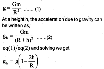 Plus One Physics Chapter Wise Previous Questions Chapter 8 Gravitation 12