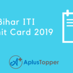 Bihar ITI Admit Card 2019