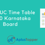 2nd PUC Time Table 2020 Karnataka Board