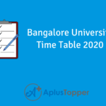 Bangalore University Time Table