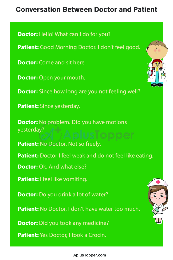 English Conversation Between Doctor and Patient in Four Simple Scenarios -  A Plus Topper