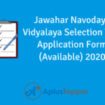 JNVST Application Form