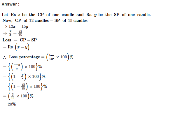 Profit and Loss RS Aggarwal Class 8 Maths Solutions Ex 10A 10.1