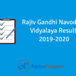 Rajiv Gandhi Navodaya Vidyalaya Result