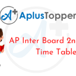 AP Inter 2nd Year Time Table