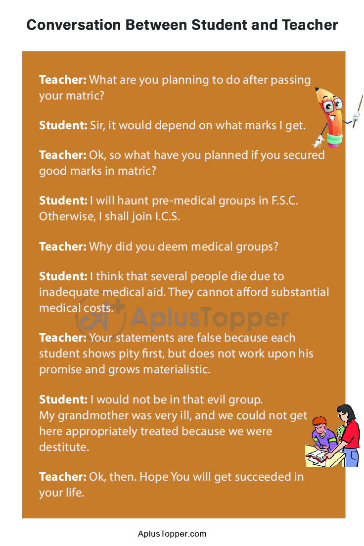 Conversation Between Teacher and Student in English | Simple Conversations  Between Student and Teacher - A Plus Topper