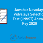 JNVST Answer Key
