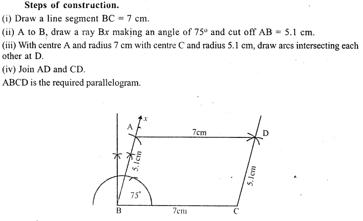 ML Aggarwal Class 9 Solutions for ICSE Maths Chapter 13 Rectilinear Figures 13.2 Q7.1