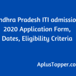 Andhra Pradesh ITI admission 2020