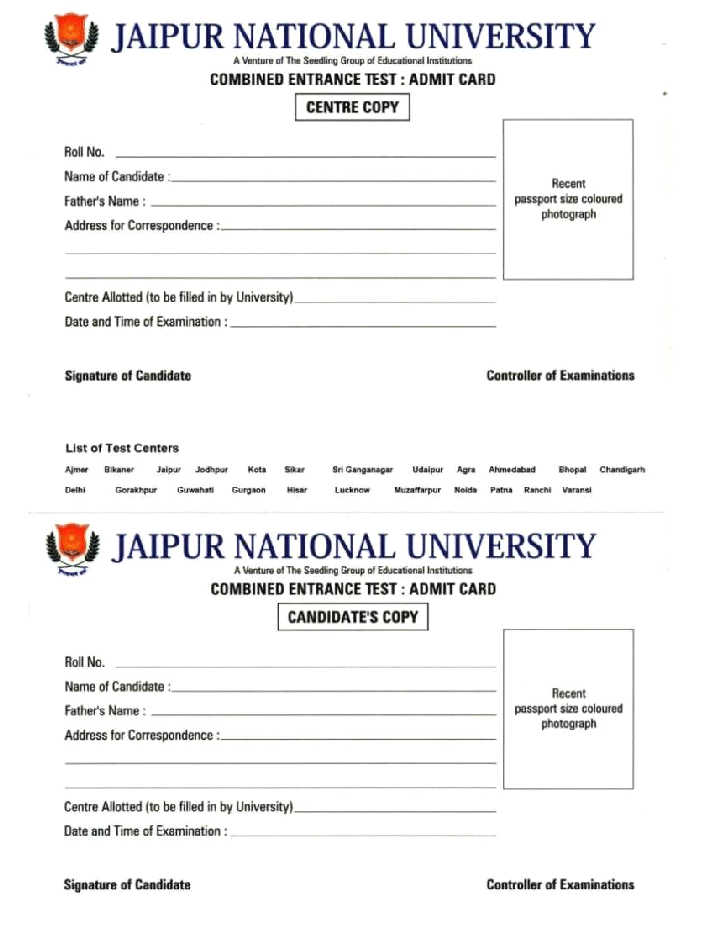 Jaipur National University Distance Education 