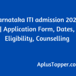 Karnataka ITI admission 2020