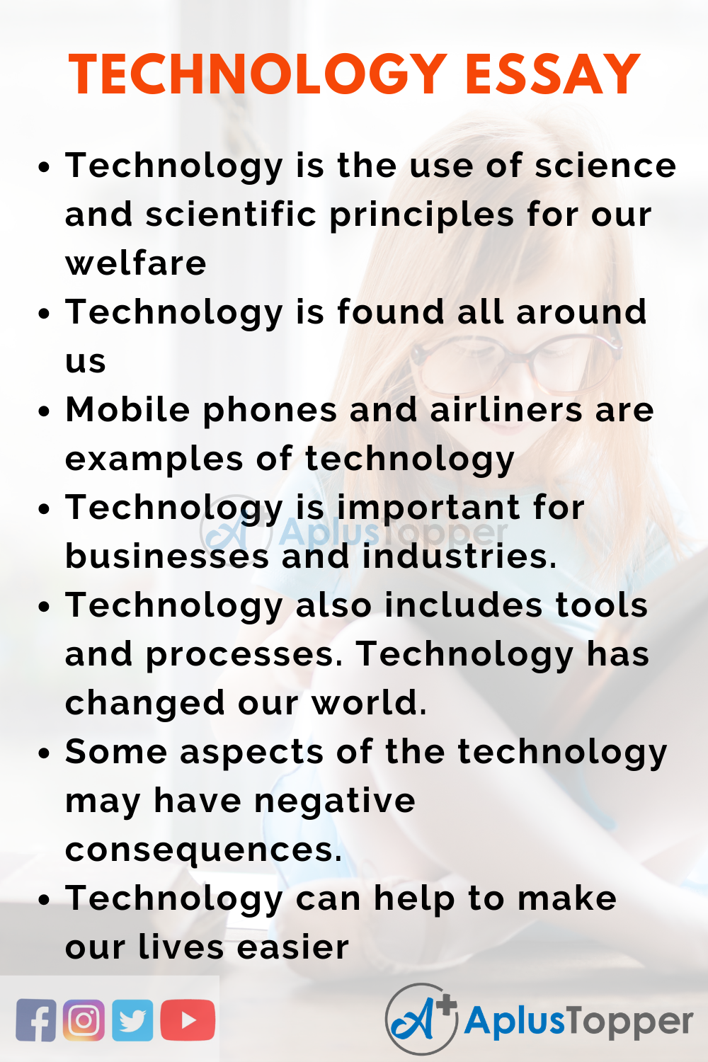 Advantages and disadvantages of technology essay 200 words