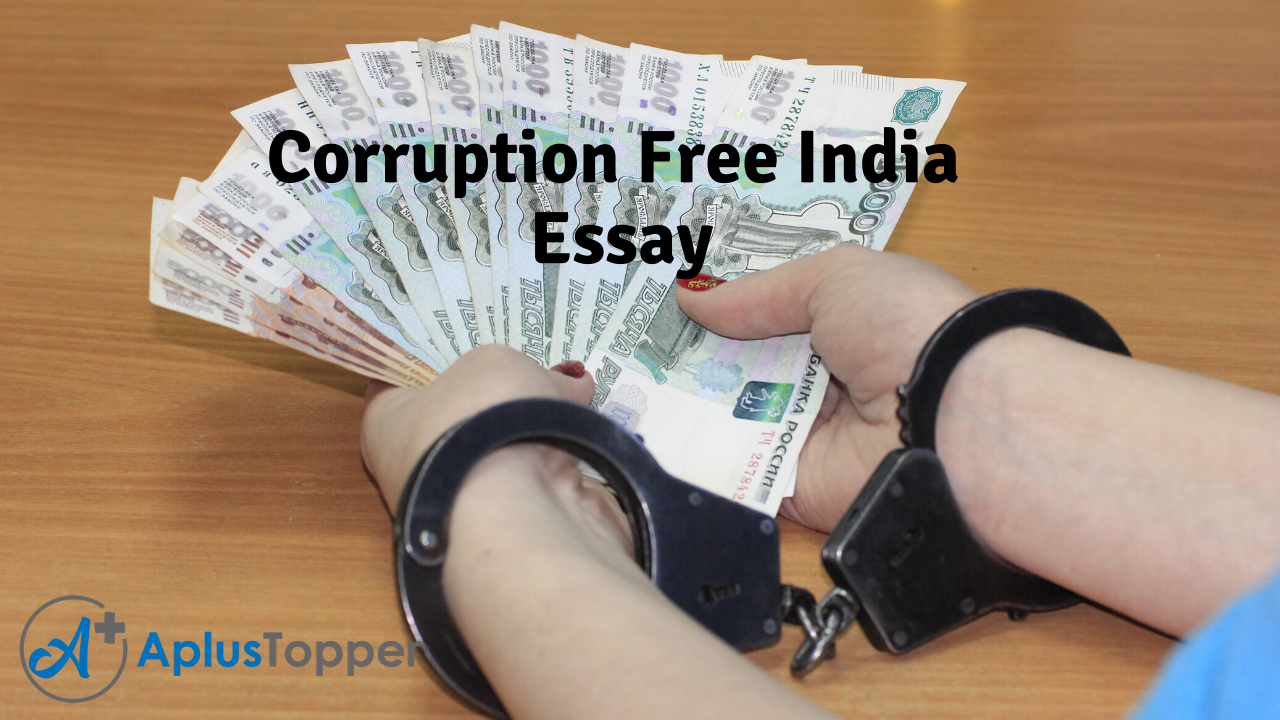 essay about corruption free india
