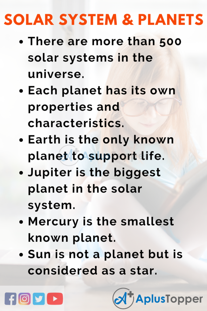 essay on solar system in english