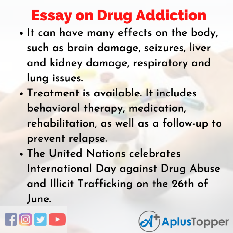 short essay about drug addiction