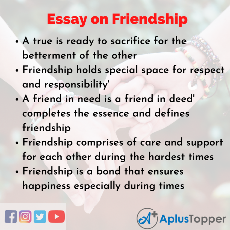 true meaning of friendship essay