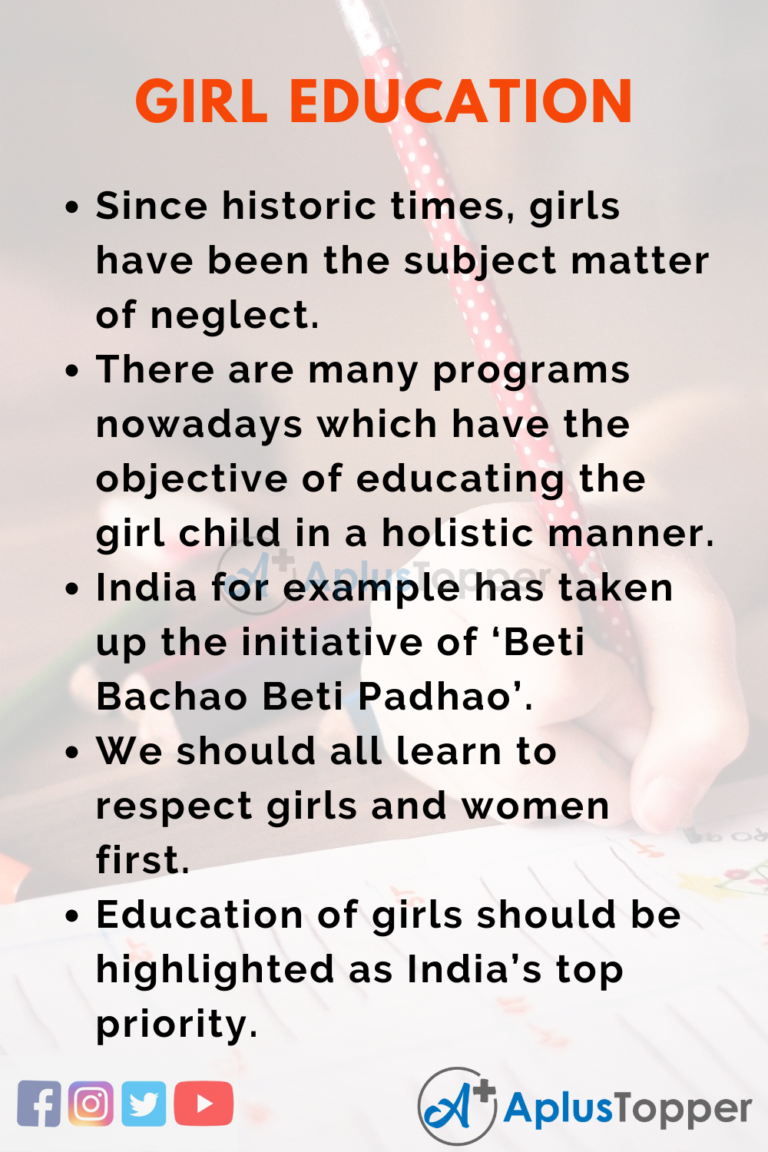 article writing on education of girl child