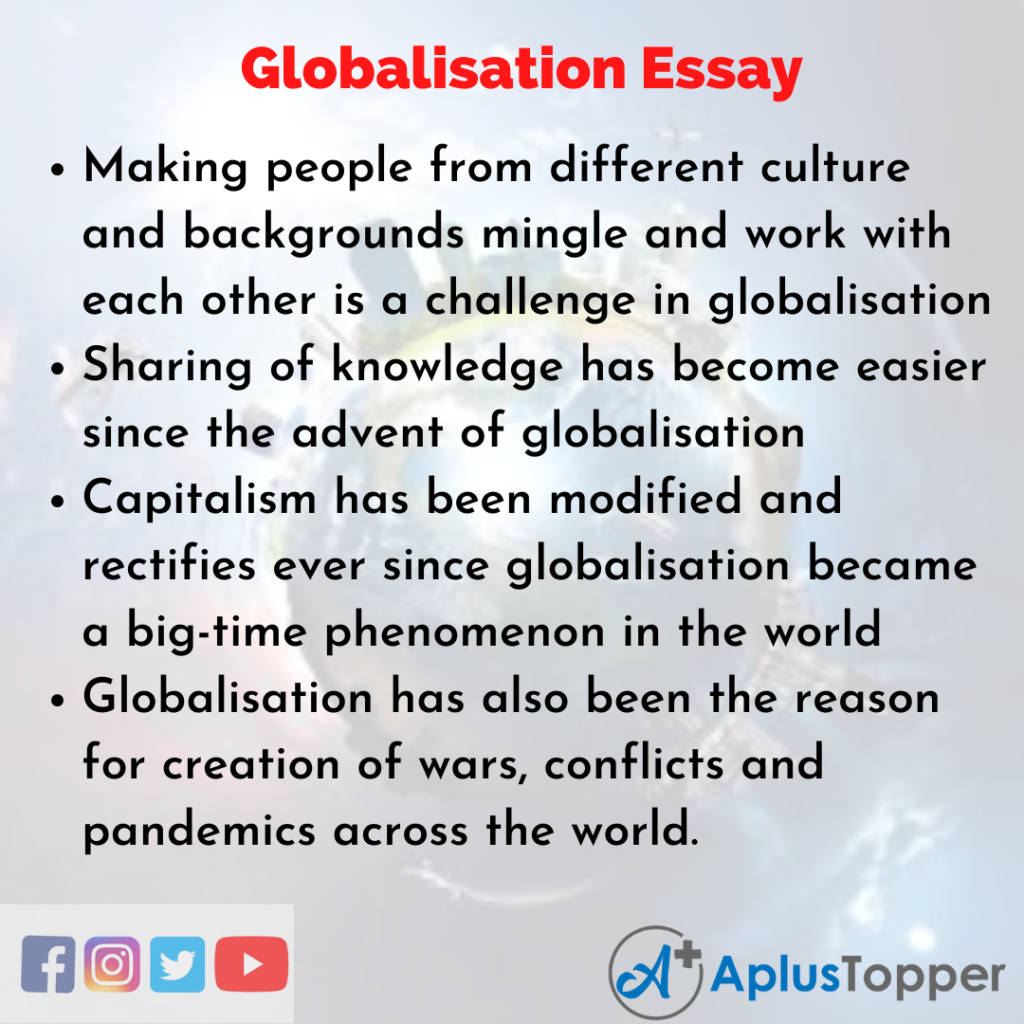 globalization 10 lines essay