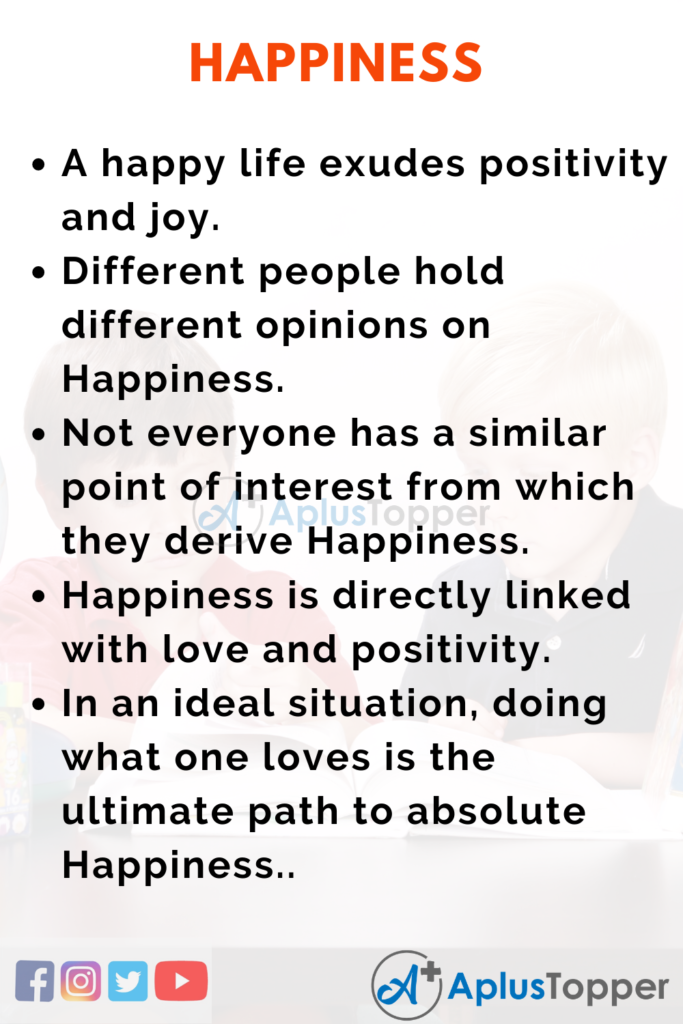 what makes a happy life essay