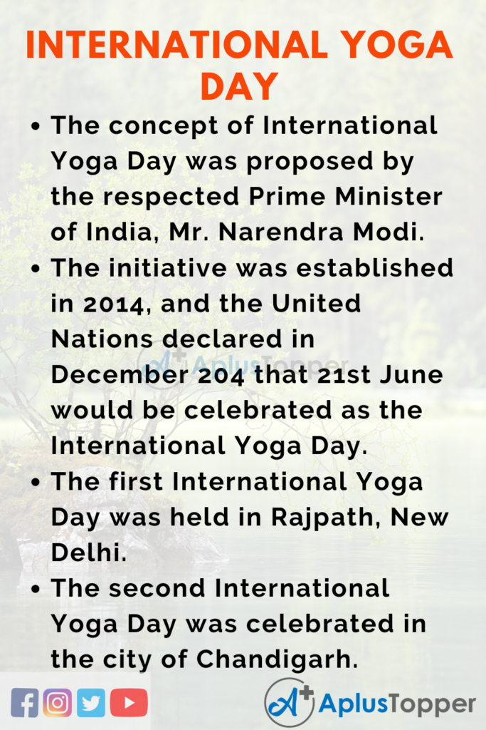 international yoga day short essay