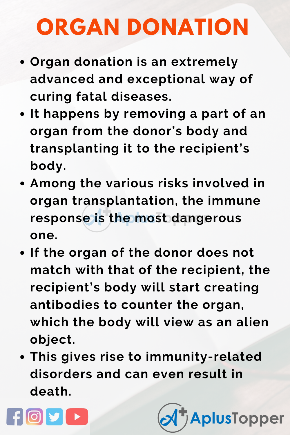 Essay about Organ Donation