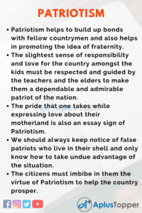 An essay on patriotism