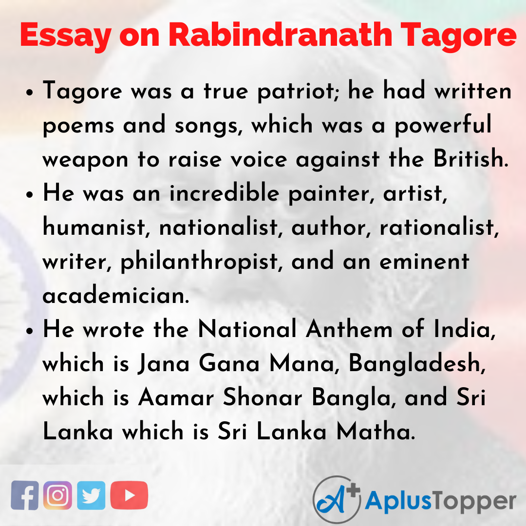 Essay about Rabindranath Tagore