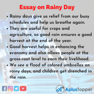 description of rain essay