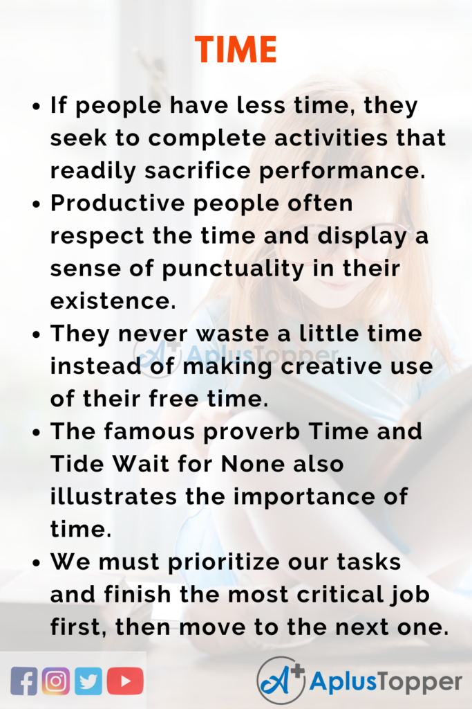 essay topics about time