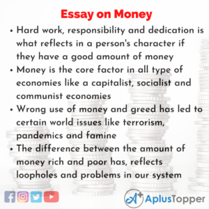 can money solve all problems essay