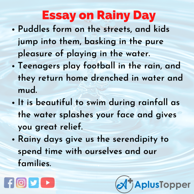 rain water essay in english
