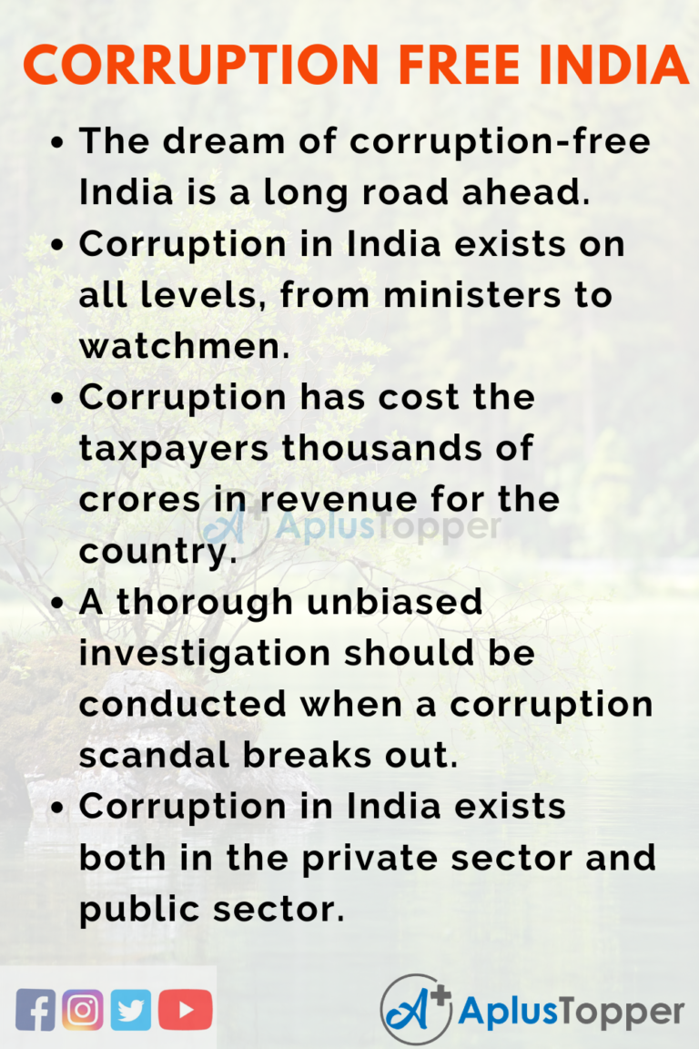 200 words essay on corruption in india