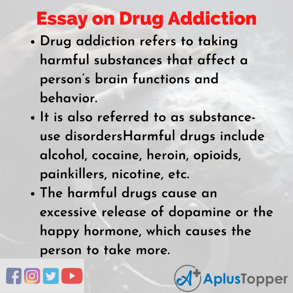 drug addiction essay points