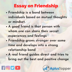 what is a good friendship essay
