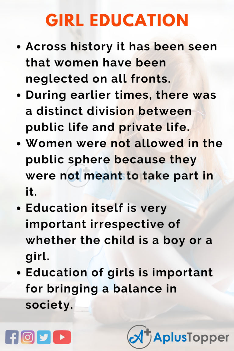 Essay on Girl Education | Girl Education Essay for ...