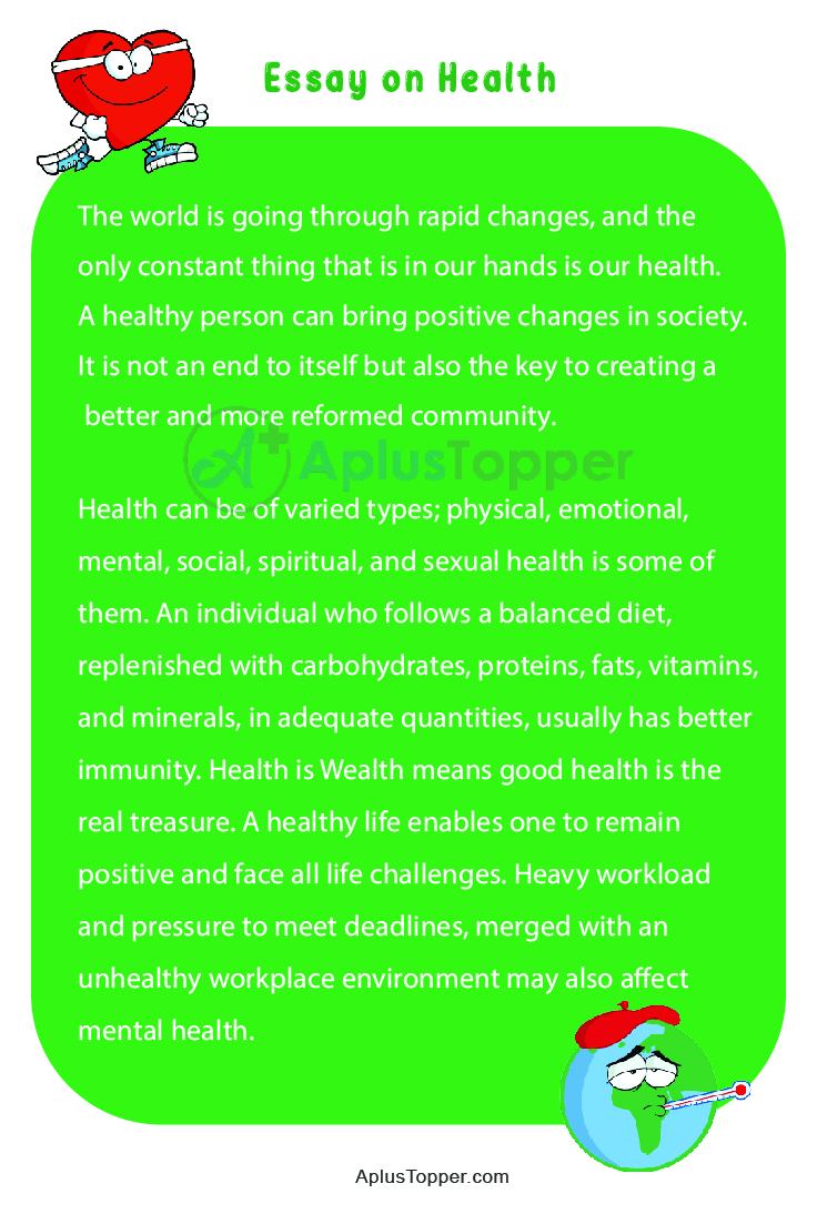 essay on health for class 12
