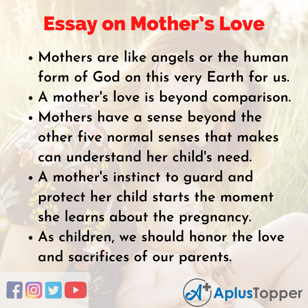 Essay on Mother's Love | Long & Short Essay on Mother's Love in ...