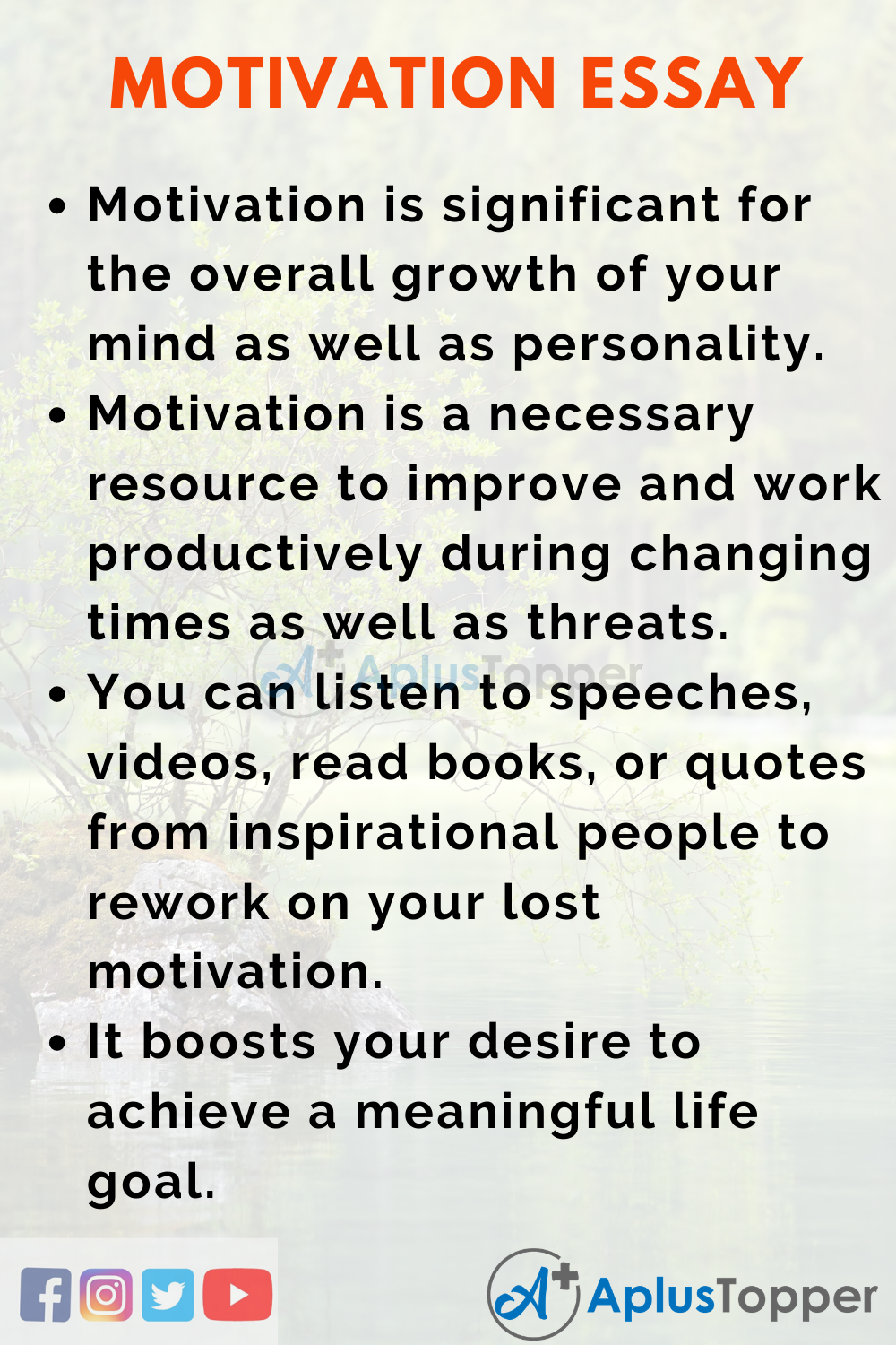 what motivates you to do well in school essay