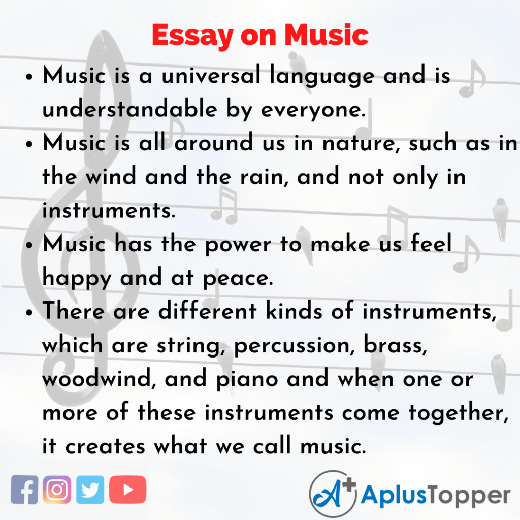 essay about importance of music
