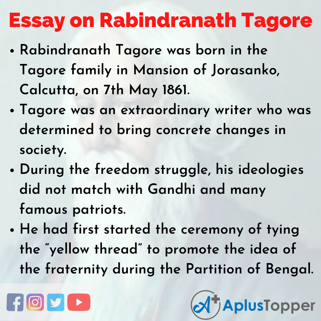 paragraph on rabindranath tagore in hindi