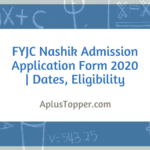 FYJC Nashik Admission 2020