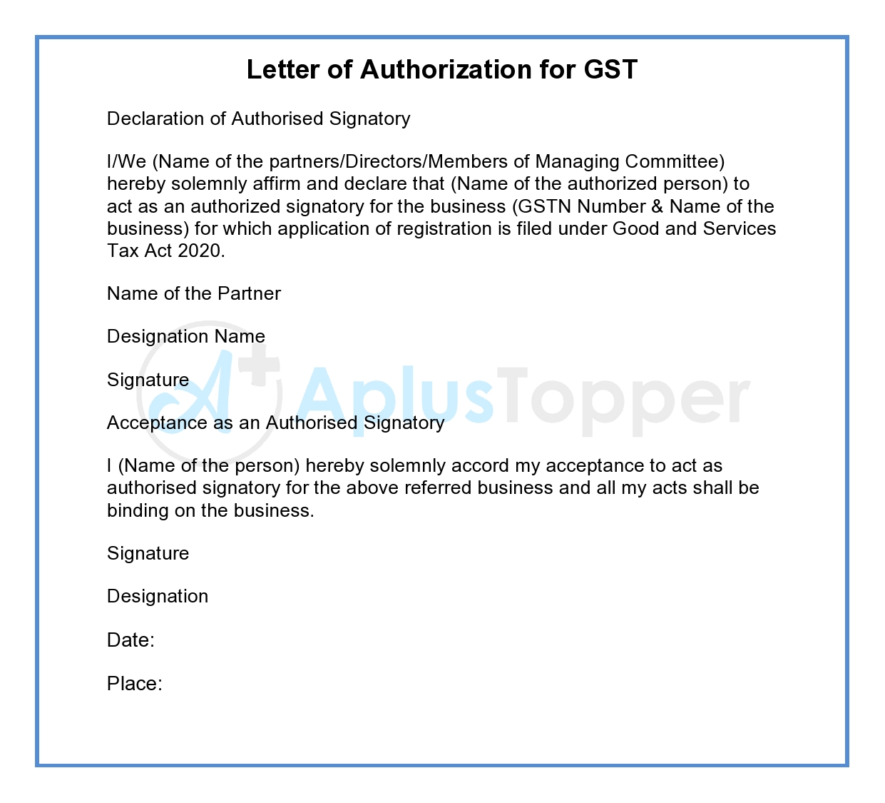 Authorization Letter  Letter of Authorization Format, Samples - A Intended For Certificate Of Authorization Template