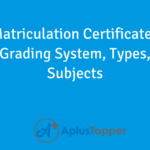 Matriculation Certificate
