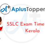 SSLC Exam Time Table Kerala