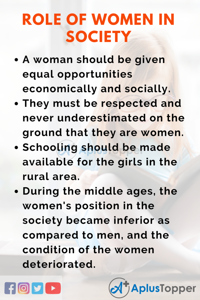 essay on women's role in society pdf