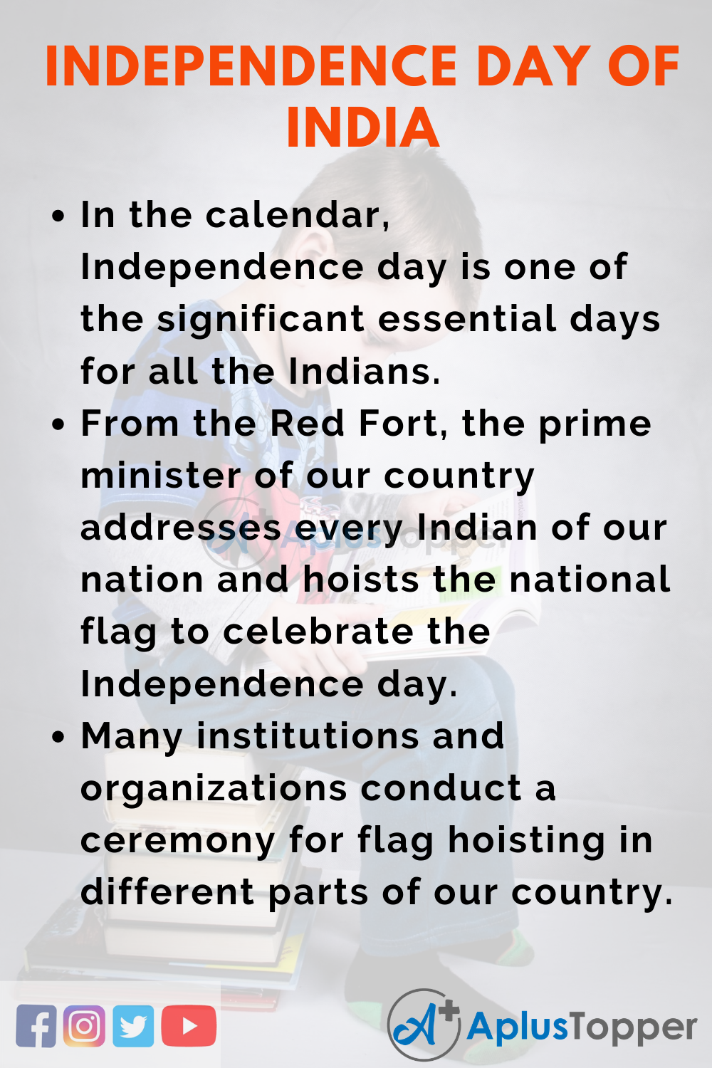 10 Lines On Independence Day Of India for Higher Class Students
