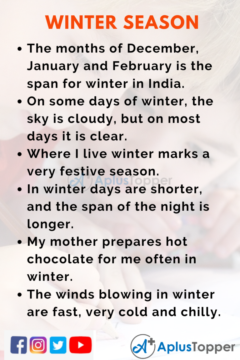 winter season essay in english for class 2