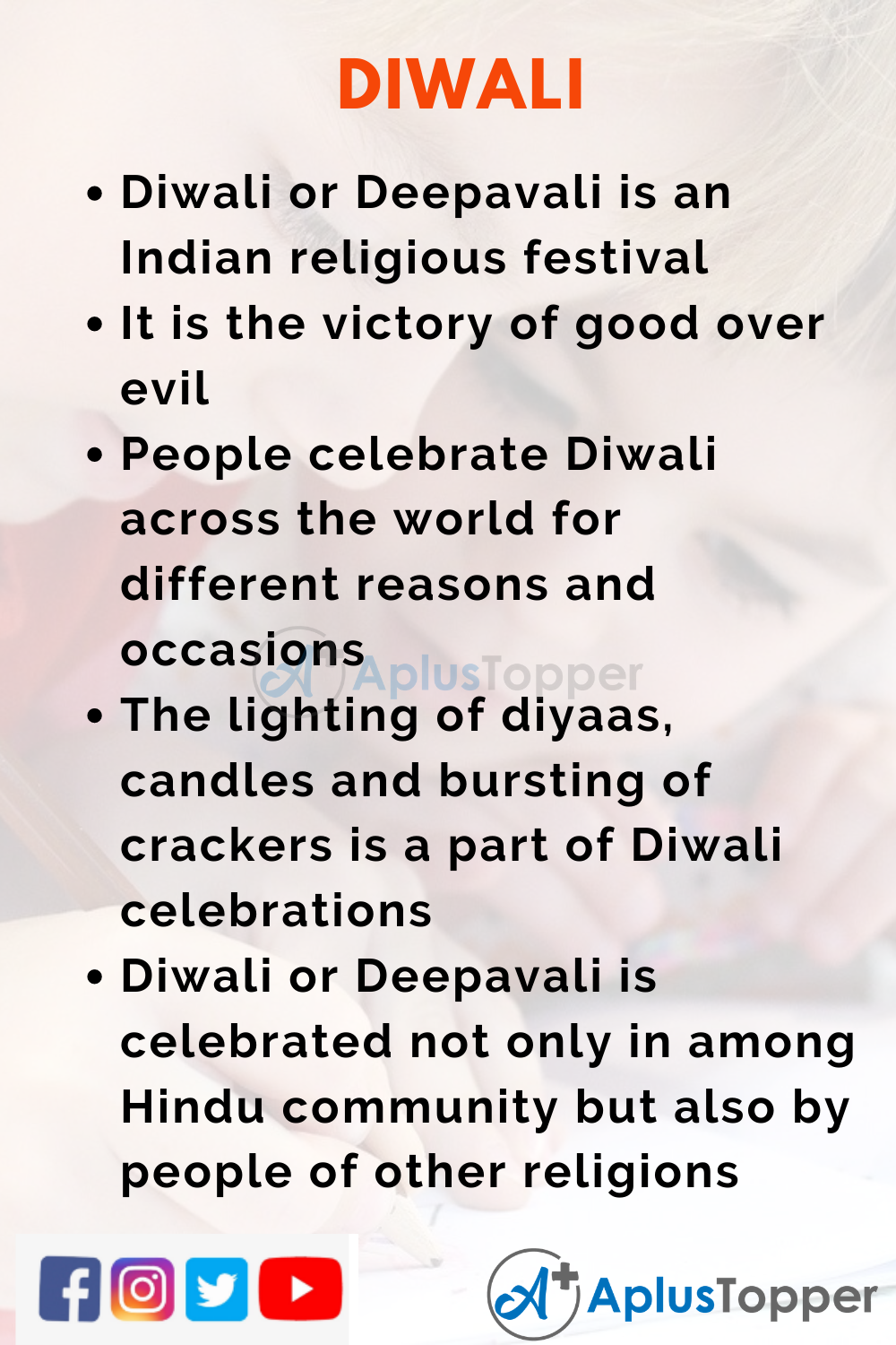 10 Lines on Diwali for Kids