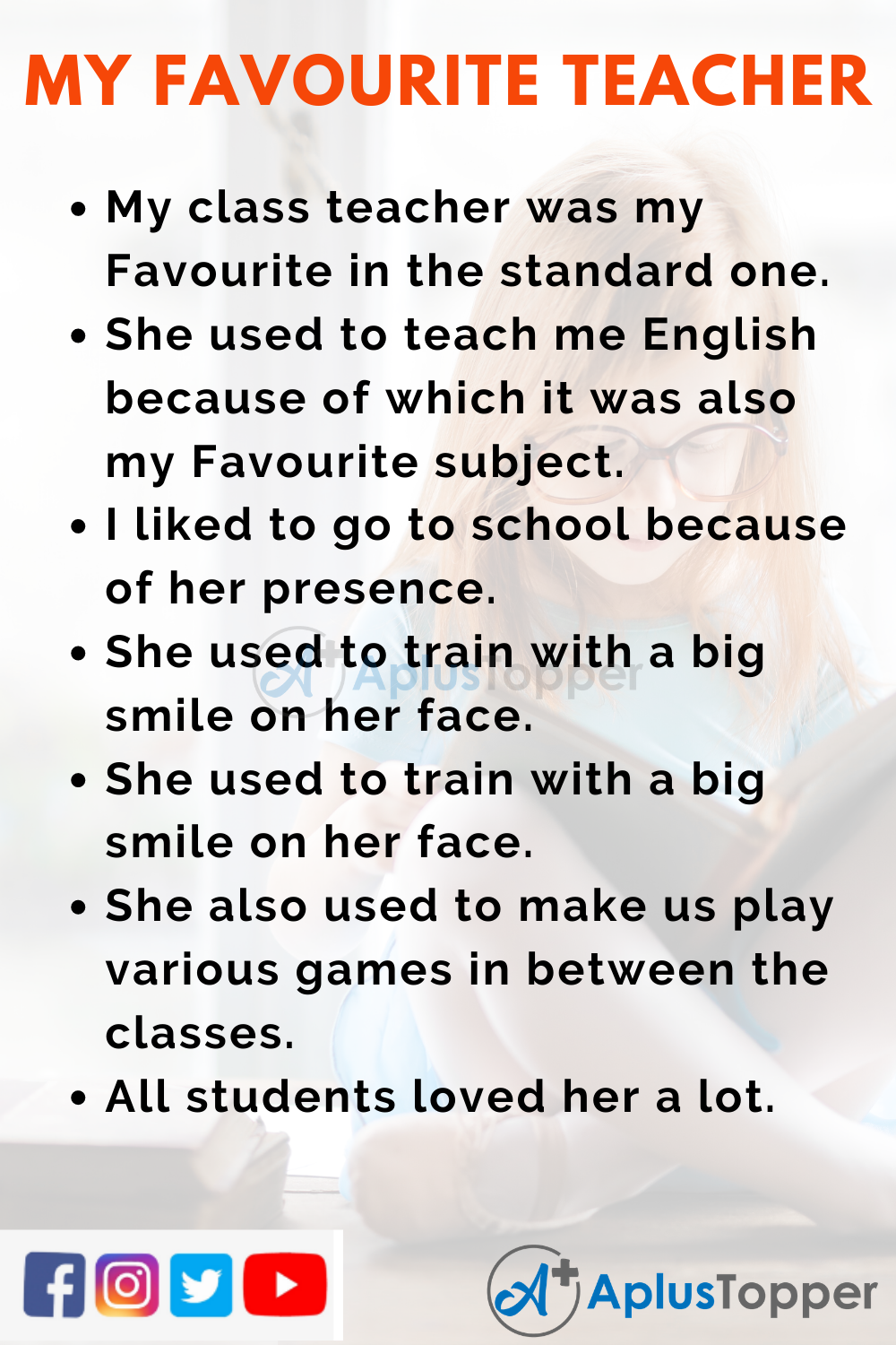 10 Lines on My Favourite Teacher for Kids